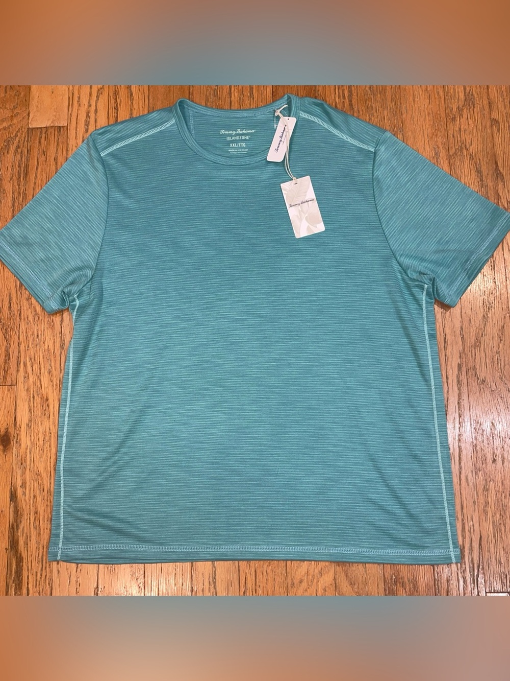 Tommy Bahama Men’s XXL Performance Shirt Paradise Isles Tee Azul Mar Green New
